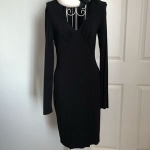 Knee length black dress